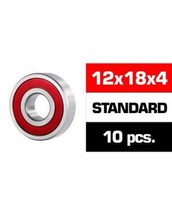 12x18x4mm KIT RODAMIENTOS "HS" TAPAS GOMA (10u.)