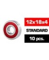 12x18x4mm KIT RODAMIENTOS "HS" TAPAS GOMA (10u.)