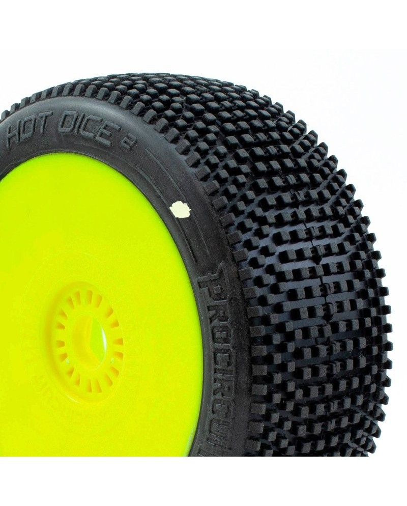 HOT DICE v2 BUGGY C1 (SUPER SOFT) EN LLANTA AMARILLA (2pcs.)
