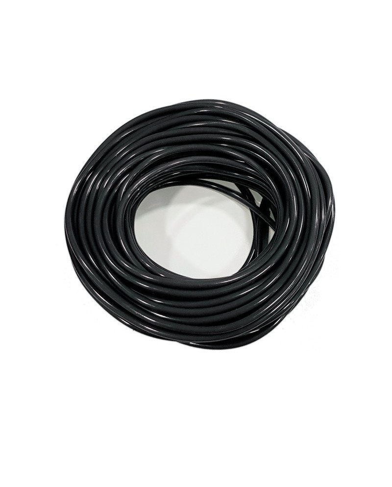TUBO SILICONA NEGRO ALTA RESISTENCIA 25 m.