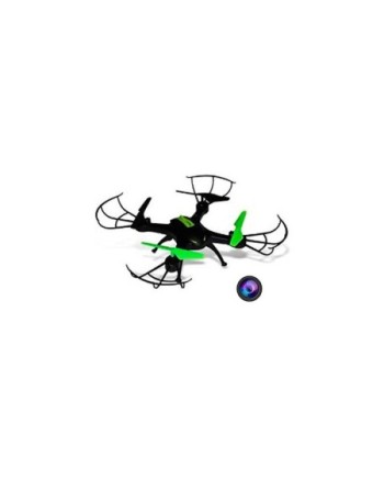 CUADRICOPTERO MEDIANO 38.5x30cm 2,4GHZ CON CONTROL DE ALTURA & CAMARA WIFI VERDE -  LHX43W