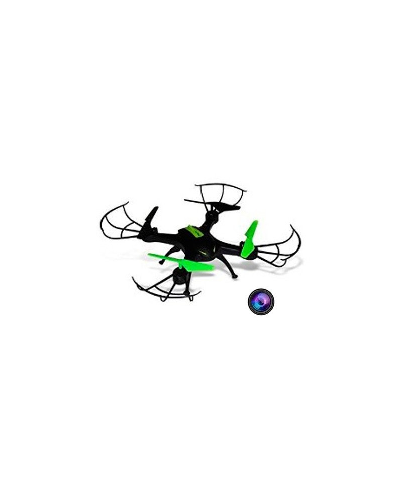 CUADRICOPTERO MEDIANO 38.5x30cm 2,4GHZ CON CONTROL DE ALTURA & CAMARA WIFI VERDE -  LHX43W