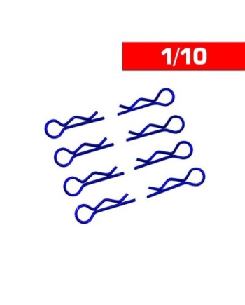 CLIPS CARROCERIA 1/10 L+ R AZULES (8u.)