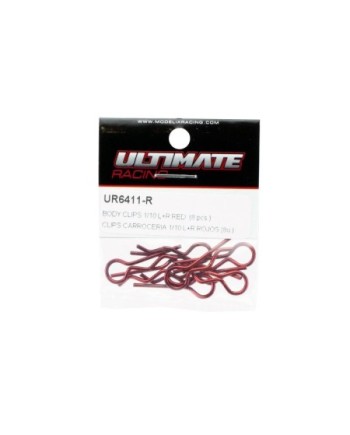 CLIPS CARROCERIA 1/10 L+ R ROJOS (8u.)