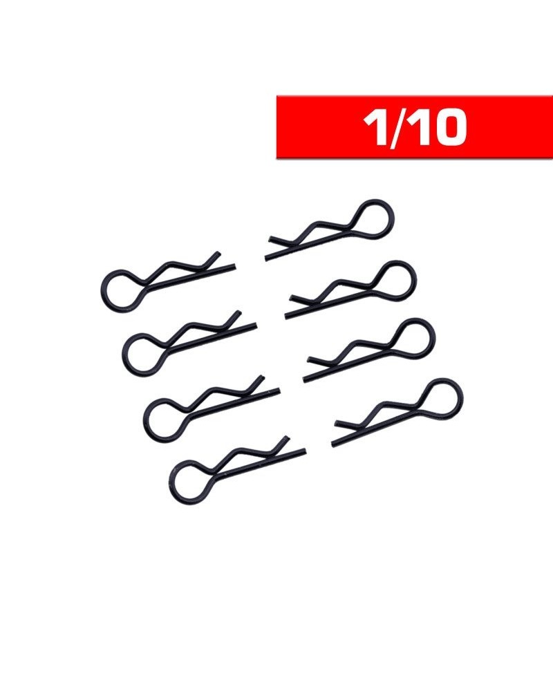 CLIPS CARROCERIA 1/10 L+ R NEGROS (8u.)