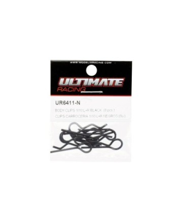 CLIPS CARROCERIA 1/10 L+ R NEGROS (8u.)