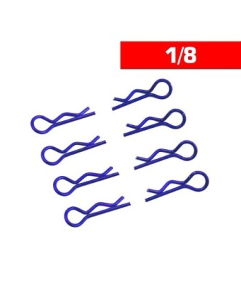 CLIPS CARROCERIA 1/8 L+ R AZULES (8u.)