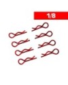 CLIPS CARROCERIA 1/8 L+ R ROJOS (8u.)
