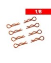 CLIPS CARROCERIA 1/8 L+ R NARANJA (8u.)