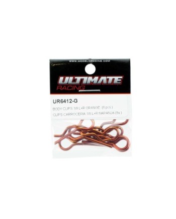 CLIPS CARROCERIA 1/8 L+ R NARANJA (8u.)