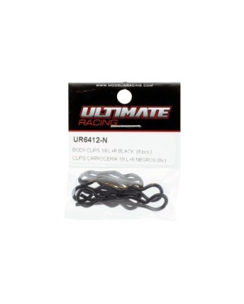 CLIPS CARROCERIA 1/8 L+ R NEGROS (8u.)