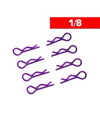 CLIPS CARROCERIA 1/8 L+ R PURPURA (8u.)