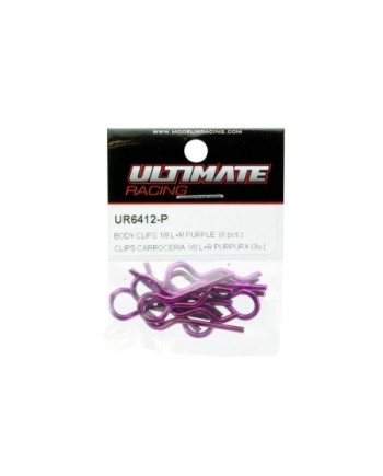 CLIPS CARROCERIA 1/8 L+ R PURPURA (8u.)