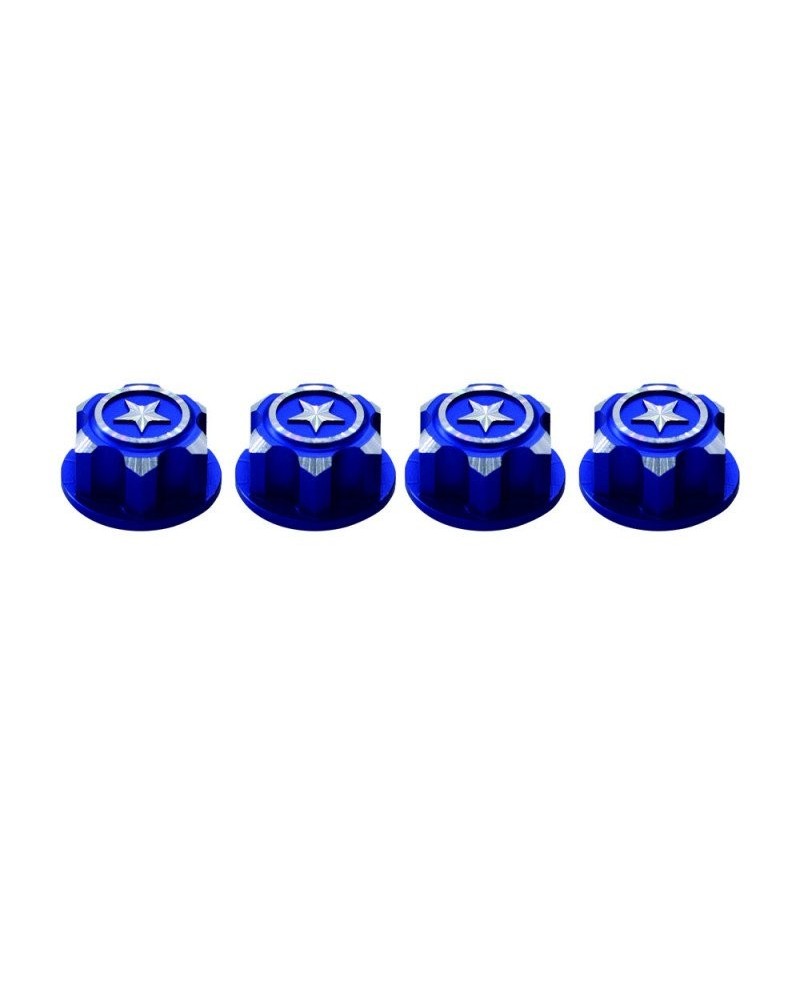 TUERCAS DE RUEDA CIEGAS 17mm TRAXXAS AZUL (4u)