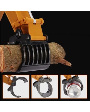 EXCAVADORA HUINA 1570 1/14 PINZA Y BRAZO METALICOS 2,4GHZ