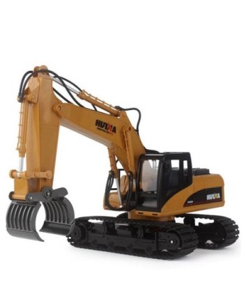 EXCAVADORA HUINA 1570 1/14 PINZA Y BRAZO METALICOS 2,4GHZ