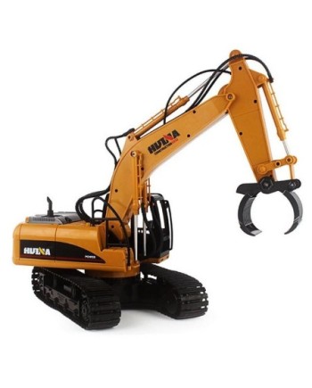 EXCAVADORA HUINA 1570 1/14 PINZA Y BRAZO METALICOS 2,4GHZ