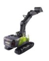 EXCAVADORA HUINA 1593 1/14 COLOR VERDE PALA METALICA 2,4GHZ.