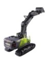 EXCAVADORA HUINA 1593 1/14 COLOR VERDE PALA METALICA 2,4GHZ.