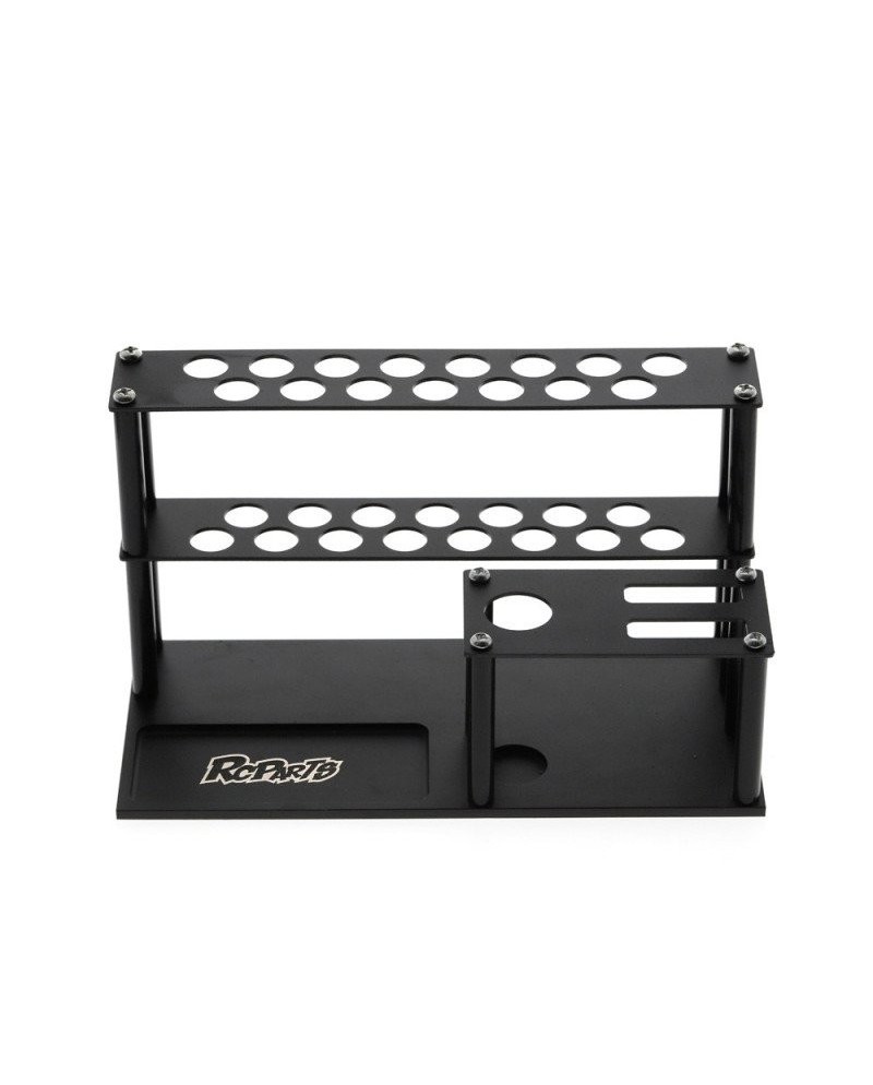 SOPORTE HERRAMIENTAS CON BANDEJA TORNILOS NEGRA 194x110x89mm