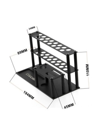 SOPORTE HERRAMIENTAS CON BANDEJA TORNILOS NEGRA 194x110x89mm