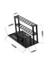 SOPORTE HERRAMIENTAS CON BANDEJA TORNILOS NEGRA 194x110x89mm