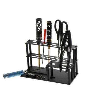 SOPORTE HERRAMIENTAS CON BANDEJA TORNILOS NEGRA 194x110x89mm