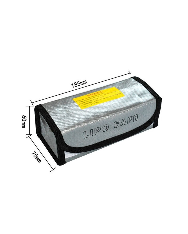 BOLSA DE SEGURIDAD BATERIAS LIPO 185x75x60mm