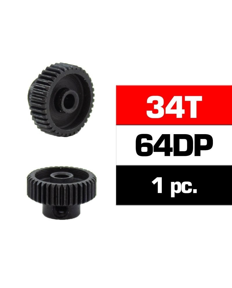PIÑON 64DP - 34T - ACERO HSS - DIAMETRO 3,17mm