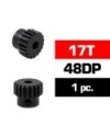 PIÑON 48DP - 17T - ACERO HSS - DIAMETRO 3,17mm
