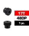 PIÑON 48DP - 17T - ACERO HSS - DIAMETRO 3,17mm