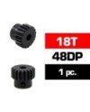 PIÑON 48DP - 18T - ACERO HSS - DIAMETRO 3,17mm