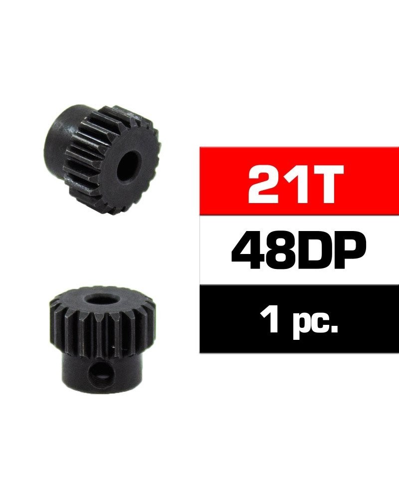 PIÑON 48DP - 21T - ACERO HSS - DIAMETRO 3,17mm