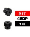 PIÑON 48DP - 21T - ACERO HSS - DIAMETRO 3,17mm
