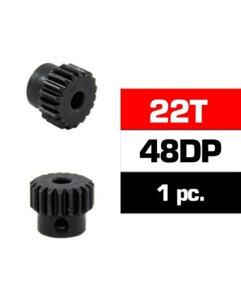 PIÑON 48DP - 22T - ACERO HSS - DIAMETRO 3,17mm