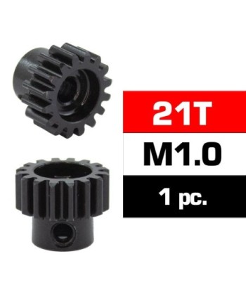 PIÑON M1.0 -21T - ACERO HSS - DIAMETRO 5,0mm