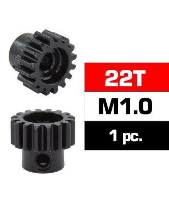 PIÑON M1.0 -22T - ACERO HSS - DIAMETRO 5,0mm
