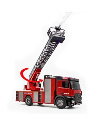 CAMION DE BOMBEROS CON ESCALERA Y CAÑON DE AGUA HUINA 1561 1/14 2.4GHZ.