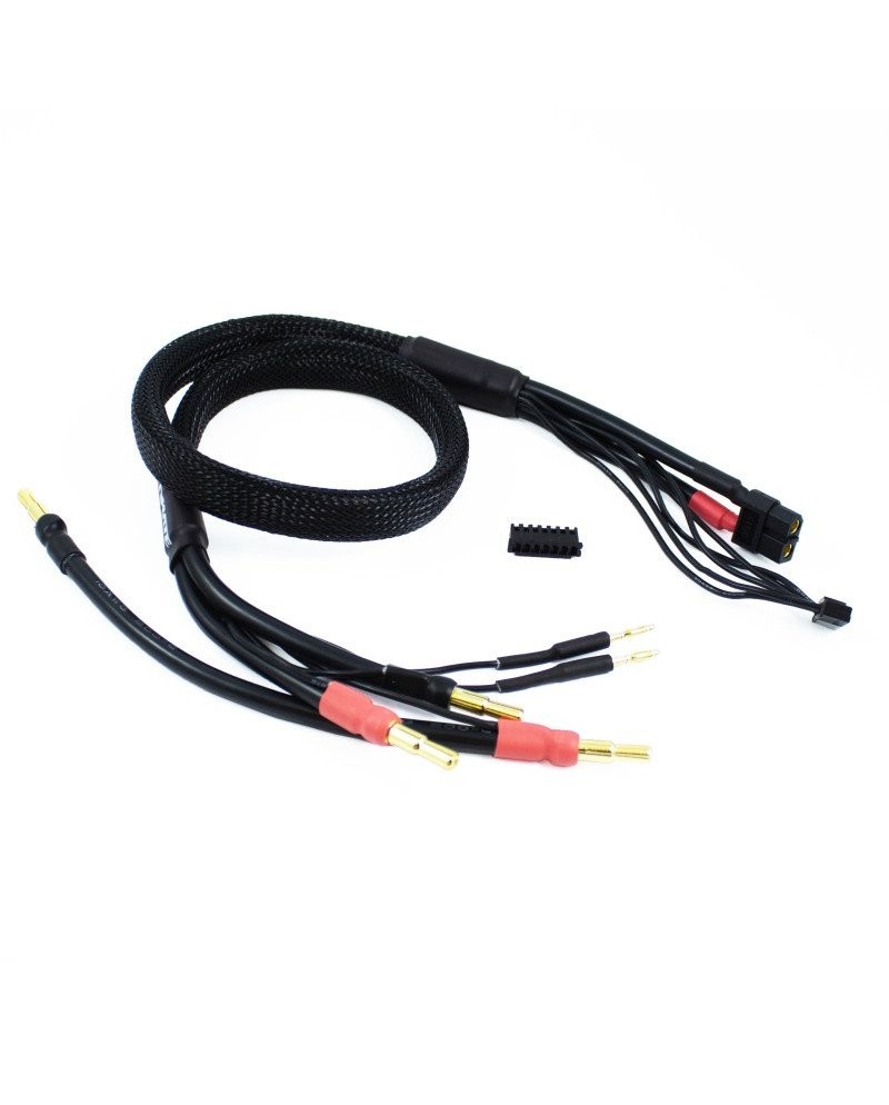 CABLE CARGA 2x2S DE 60 cm CON CONECTOR XT60 - 4/5mm