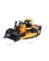 BULLDOZER CON CADENA HUINA 1700 1/50 FULL-METALLICA ESTATICA