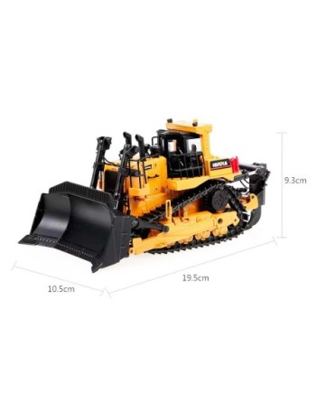 BULLDOZER CON CADENA HUINA 1700 1/50 FULL-METALLICA ESTATICA