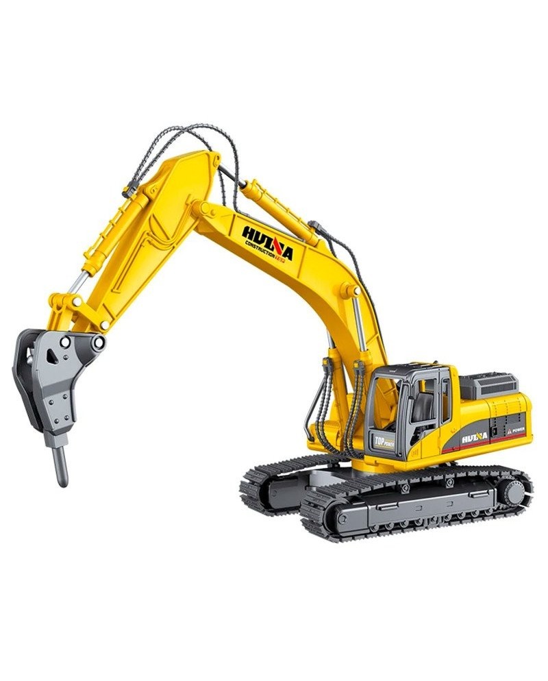 EXCAVADORA CON MARTILLO HUINA 1711 1/50 ESTATICA