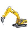EXCAVADORA CON MARTILLO HUINA 1711 1/50 ESTATICA
