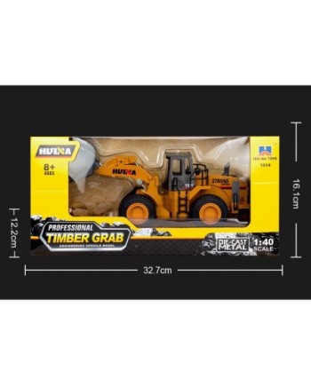 BULLDOZER CON PINZA  HUINA 1914 1/40 ESTATICA