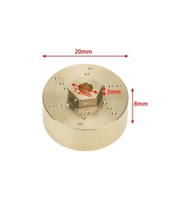 TAPA PORTICOS BRONCE + EJES  AXIAL SCX24 6mm (4u)
