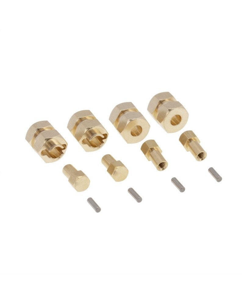 ADAPTADOR LLANTA BRONCE AXIAL SCX24 4MM (4u)