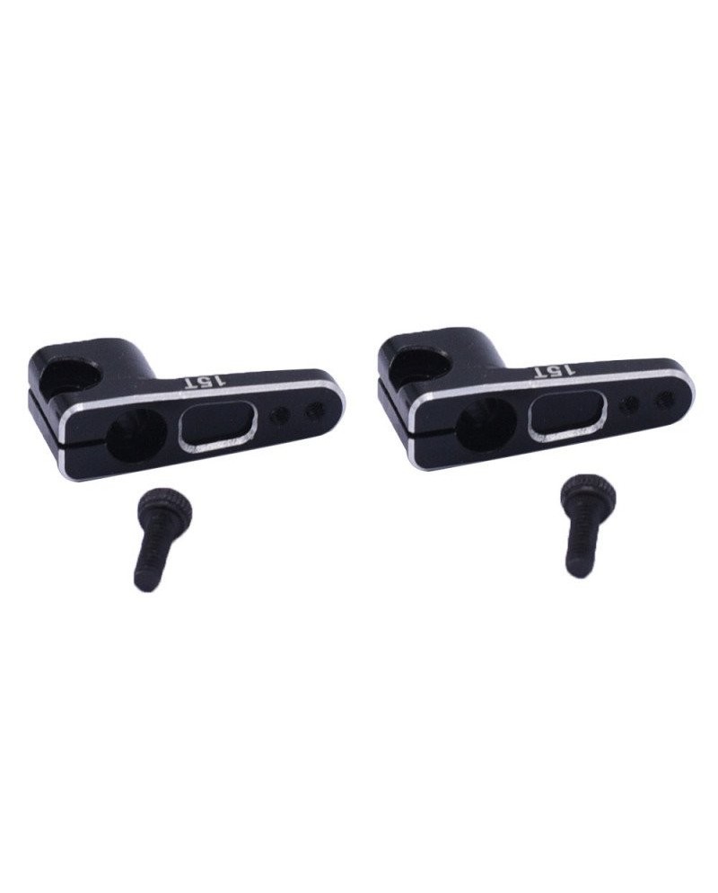 SERVO HORN ALUMINIO 15T AXIAL SCX24 (SERVO EMAX) NEGRO (1u)