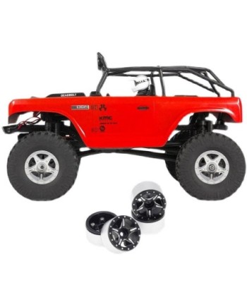 LLANTAS CNC AXIAL SCX24 ALUMINIO STARFISH-PRO BEADLOCK NEGRO (4u)