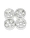 LLANTAS CNC AXIAL SCX24 ALUMINIO STARFISH-PRO BEADLOCK BLANCO (4u)