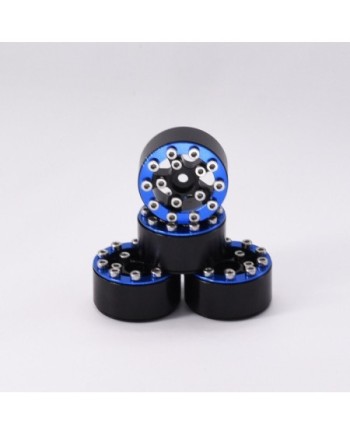 LLANTAS CNC AXIAL SCX24 TORNILLOS ALUMINIO-BEADLOCK AZUL (4u)